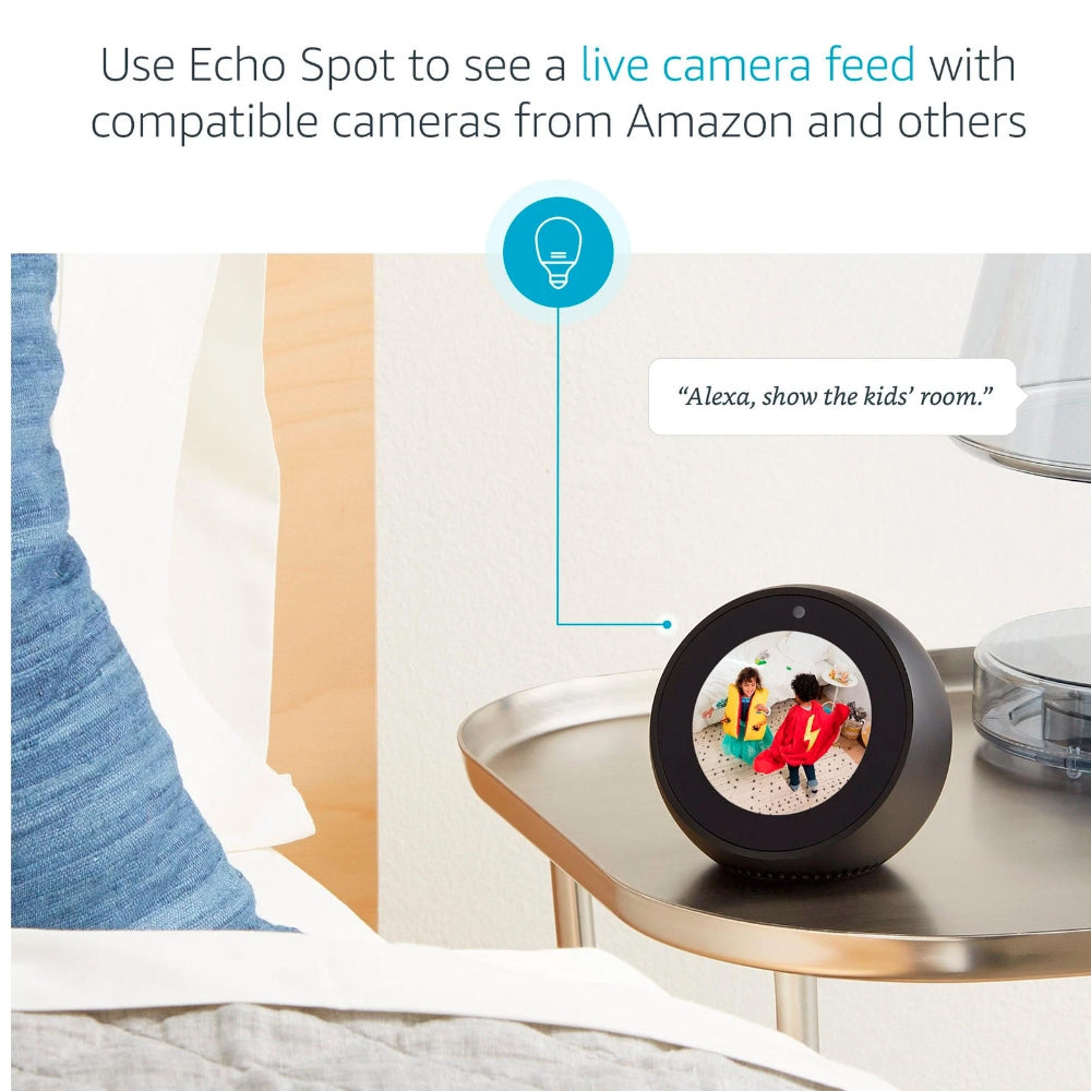 Amazon Echo Spot (2017) Smart Speaker With Alexa - Black