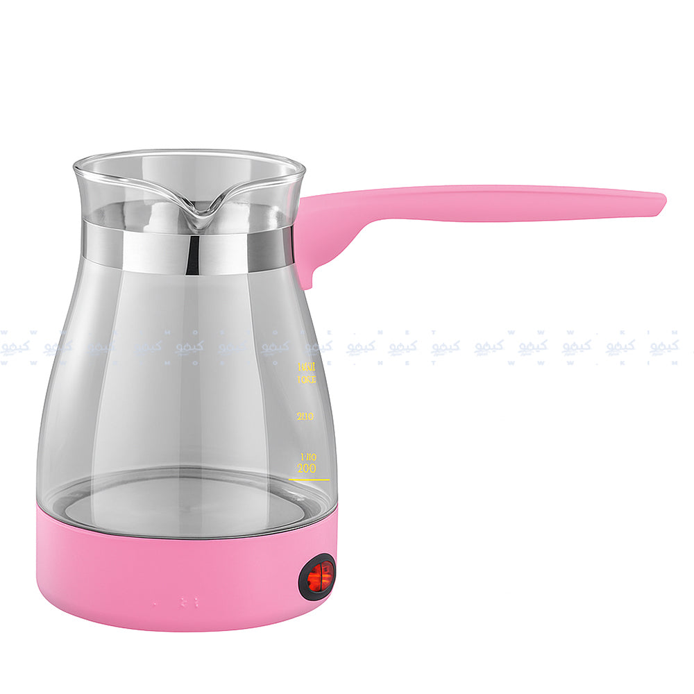 Andalosia Glass Turkish Coffee Maker CHA2-2026 0.8L 1200W - Pink