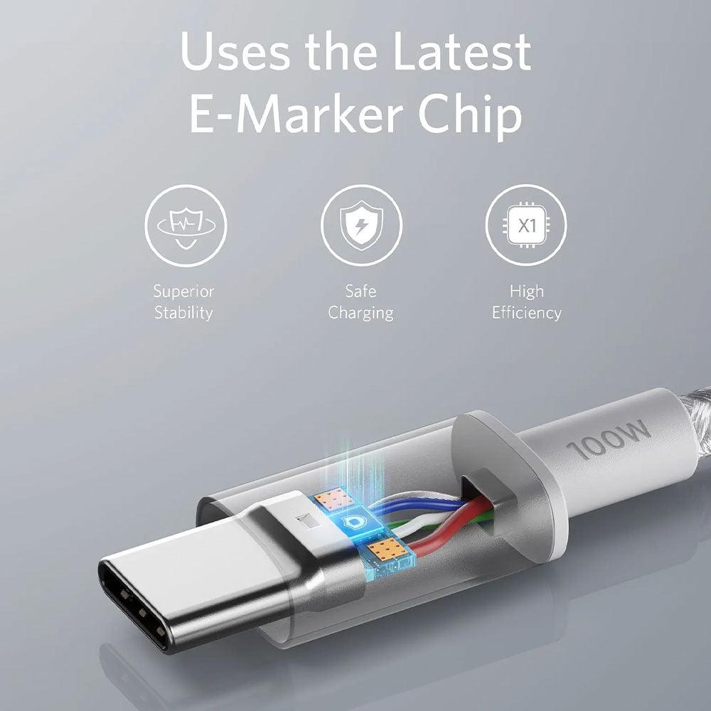 Anker Type-C To Type-C Cable 100W Fast Charging 1m - Black
