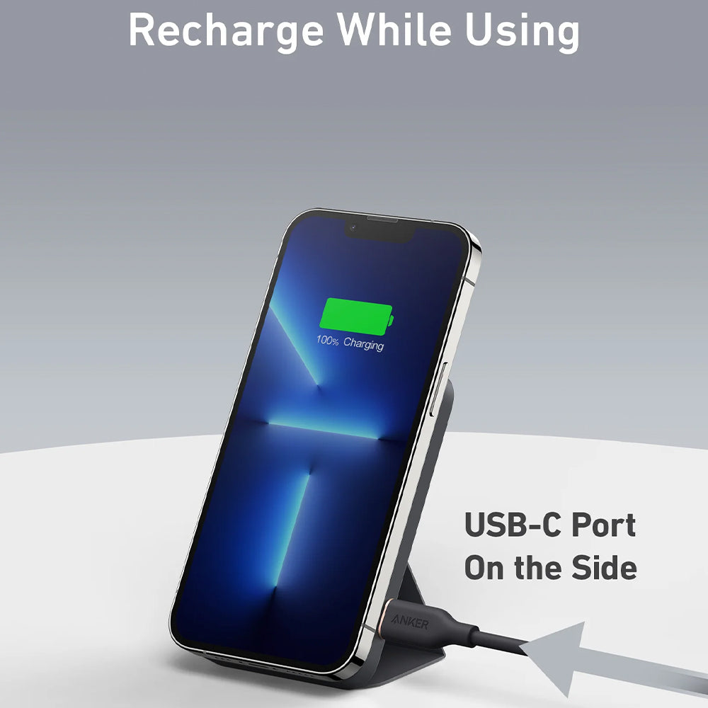 Anker 622 A1614H13 MagGo Magnetic Wireless Power Bank Type-C 12W Fast Charging 5000mAh - Black
