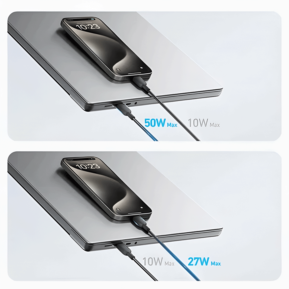 كابل شاحن موبايل انكر في Type-C إلى 2x1 Type-C للشحن السريع بقوة 140 