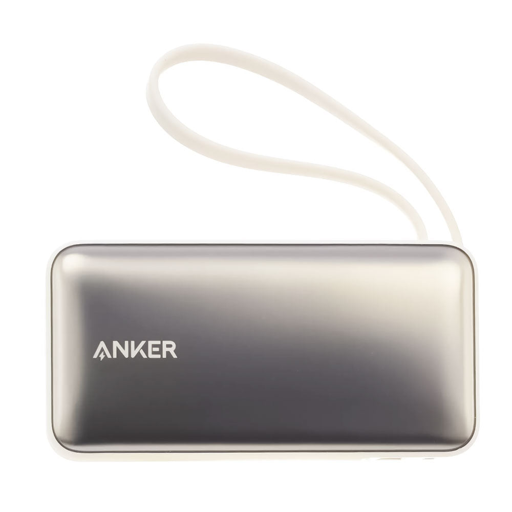 Anker Nano A1259H21 Power Bank USB + Type-C 30W 10000mAh Built-In Type-C Cable - Shell White