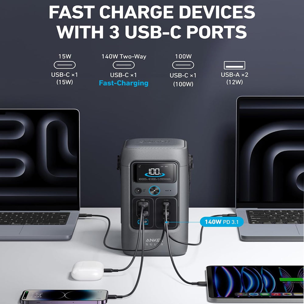 Anker SOLIX C200 Portable Power Station 192Wh 200W