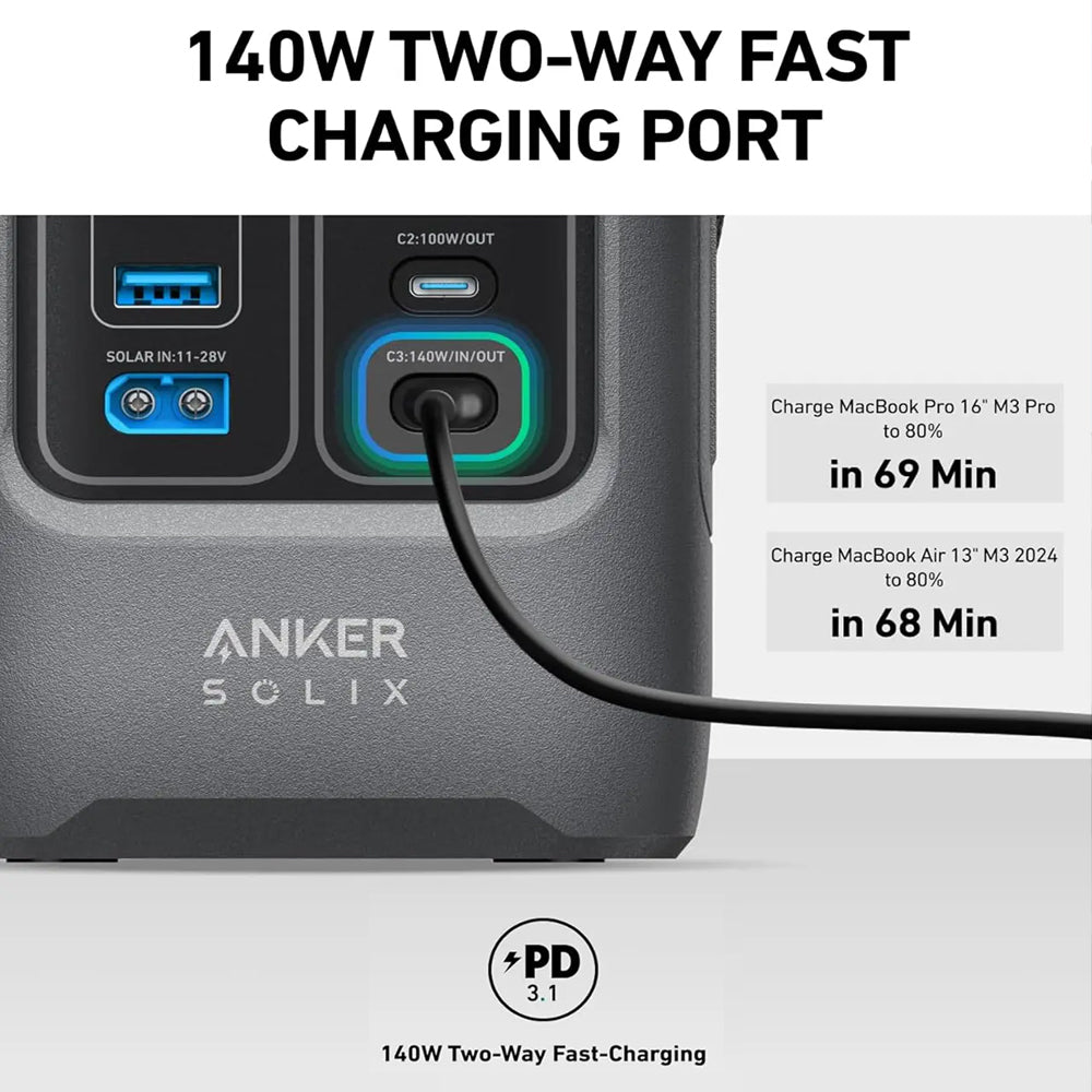 Anker SOLIX C200 Portable Power Station 192Wh 200W