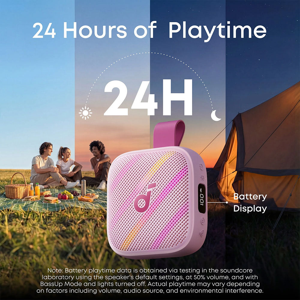 Anker Soundcore Boom Go 3i Portable Bluetooth Speaker - Pink
