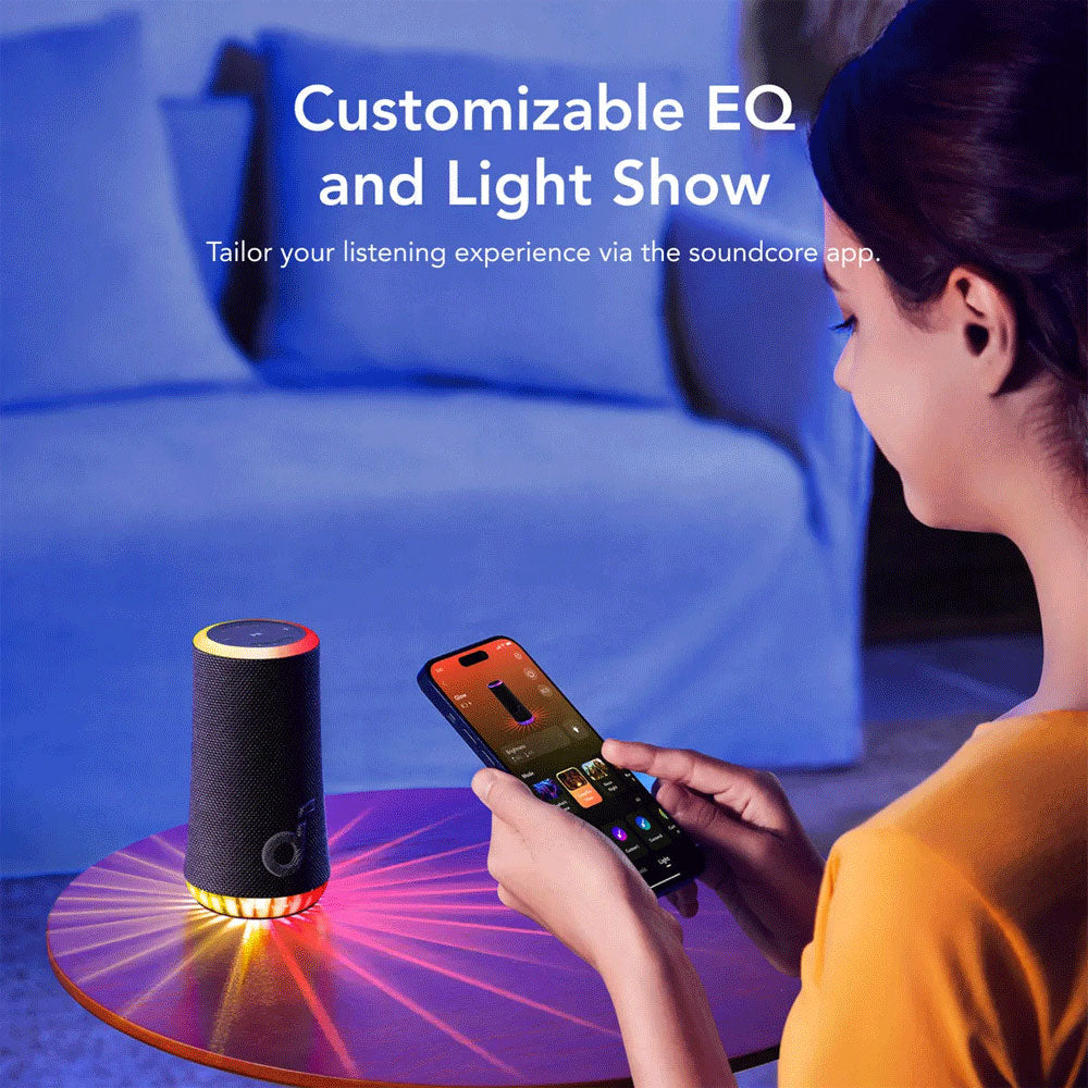 أنكر سبيكر بلوتوث متنقل Soundcore Glow Light Show 