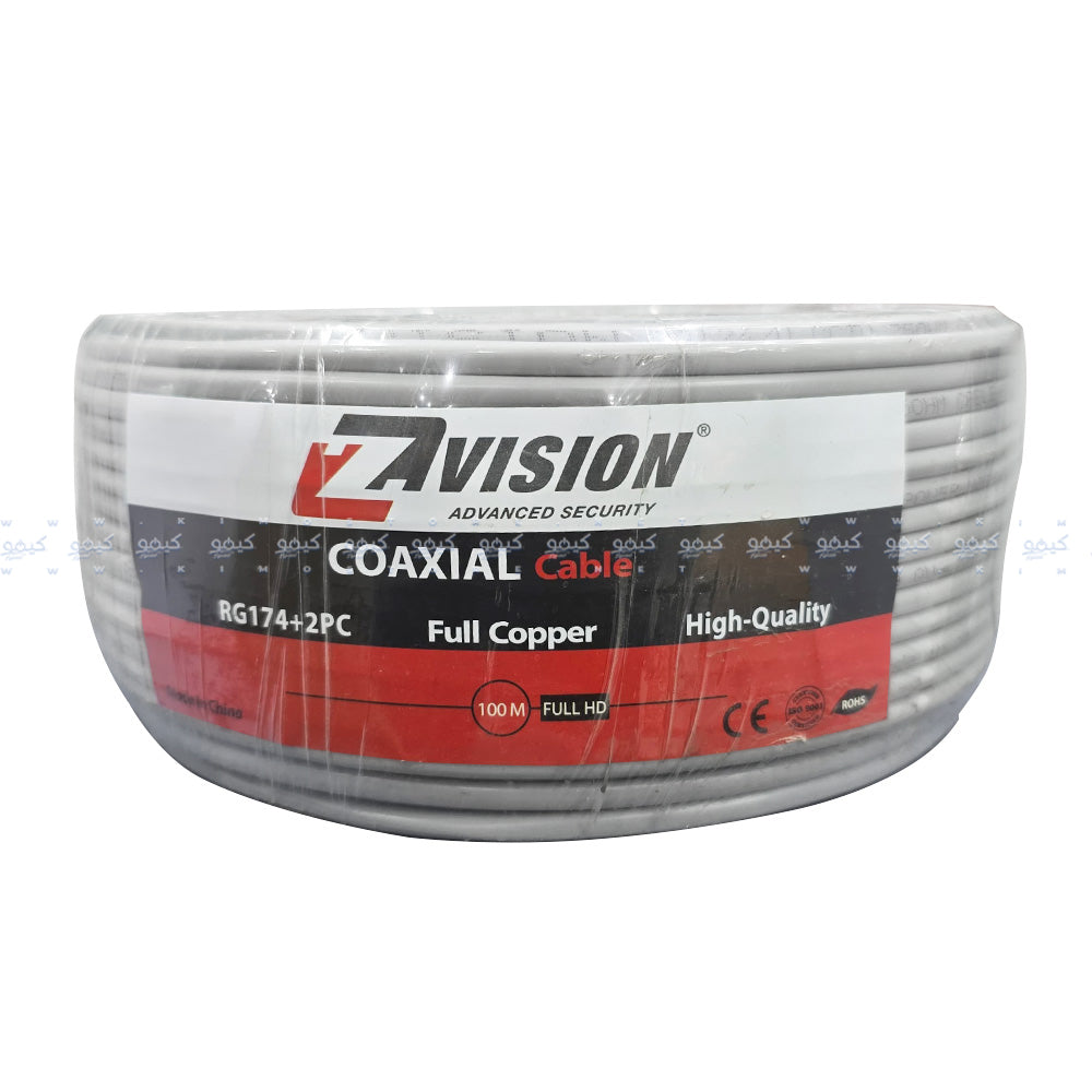 كابل كاميرا باور + داتا زي فيچن 100 متر RG174