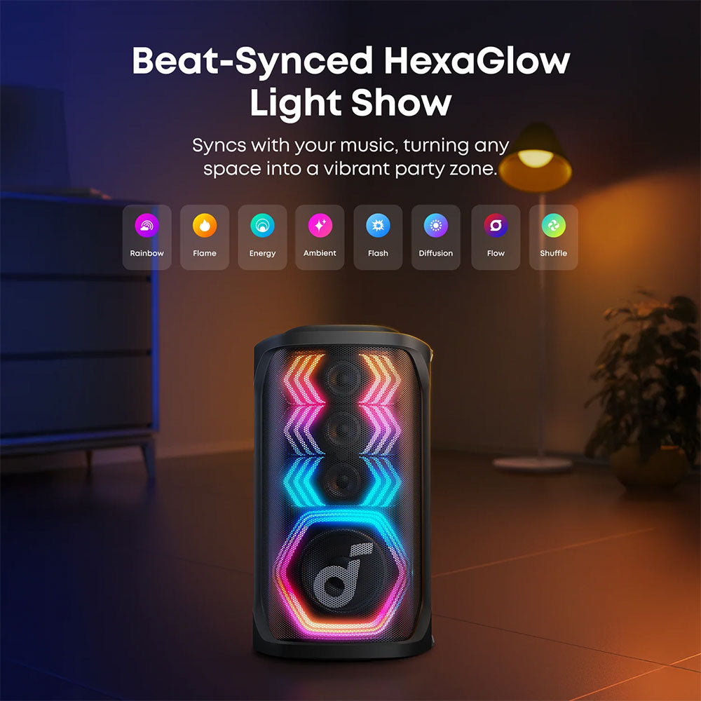 سبيكر بلوتوث متنقل أنكر Soundcore Select Rave 3S A31A3012 مع ميكروفونين - أسود