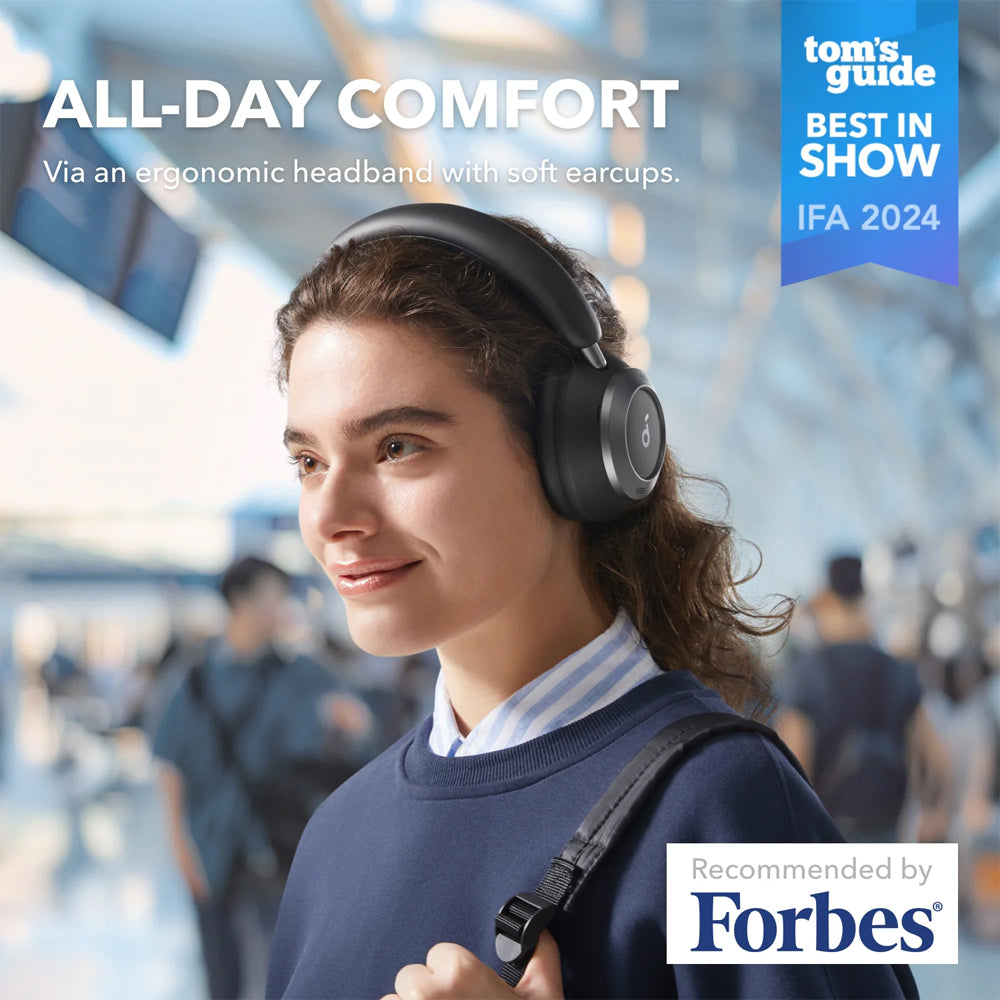 Anker Soundcore Space One Pro A3062H11 ANC Bluetooth Headphone - Black (International Warranty)
