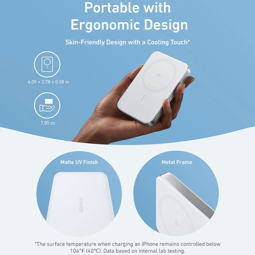 Anker Ultra Slim 10K A1664H21 MagGo Magnetic Wireless Power Bank Type-C 30W Fast Charging 10000mAh 