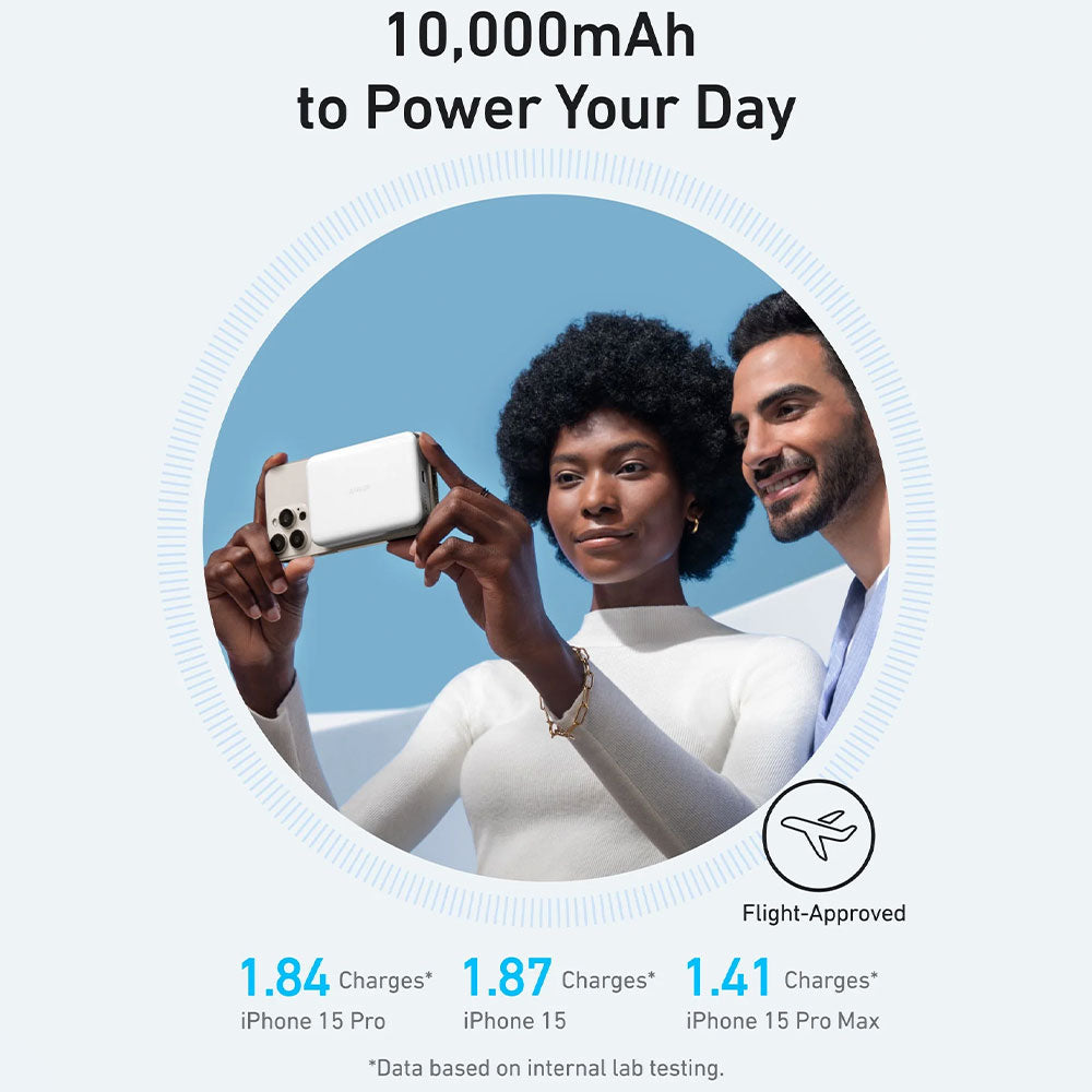 Anker Ultra Slim 10K A1664H21 Magnetic Wireless Power Bank Type-C 30W Fast Charging 10000mAh - White