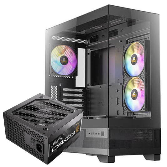 Antec CX700 ARGB Gaming Mid Tower Case + CSK Pro ATX3.1 80 Plus Bronze Power Supply 850W