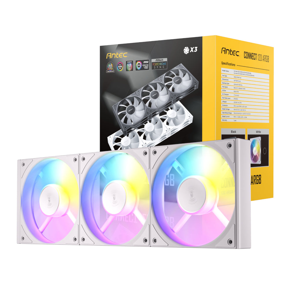Antec Connect 120 ARGB Triple Case Fan Kit