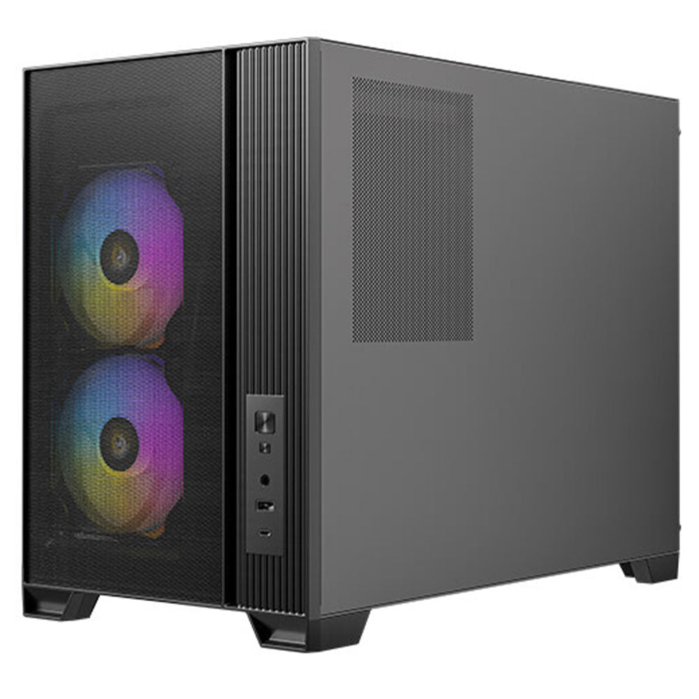 Antec FLUX M ARGB Gaming Micro Tower Case - Black