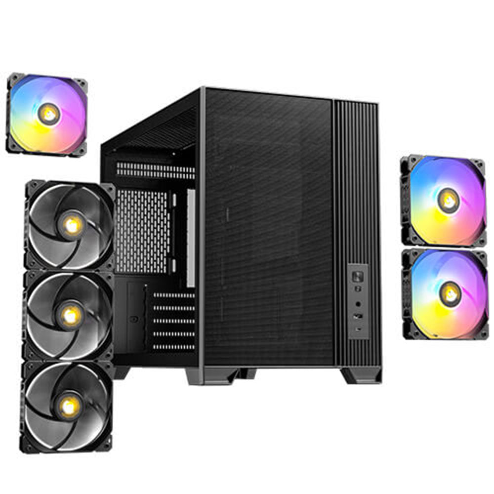 Antec FLUX M ARGB Gaming Micro Tower Case - Black