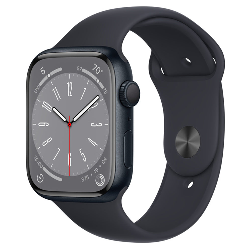 Apple Watch Series 8 (45mm - GPS) Midnight Aluminum Case With Midnight Sport Band