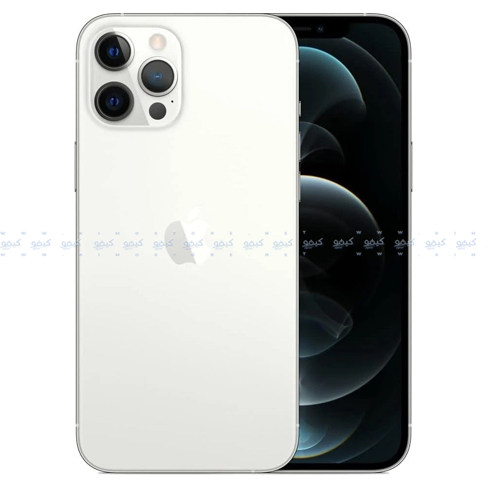 موبايل ايفون 12 برو ماكس (128 جيجا / 6 جيجا رام / شاشة 6.7 بوصة / 5G / بطارية %80) استعمال خارج - سيلفر