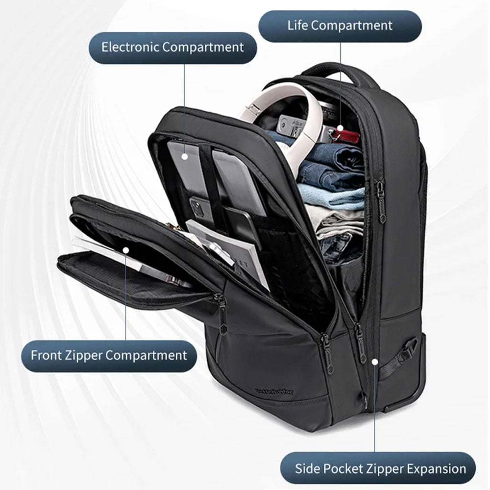  LG00861 Trolley Laptop Backpack - Black