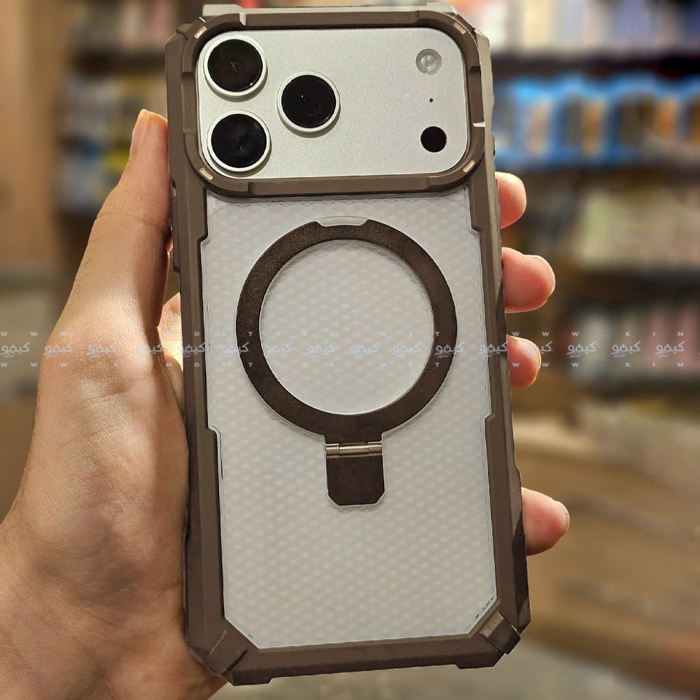 Armor Drop Protection Transparent Phone Cover With Stand iPhone 17 Pro Max