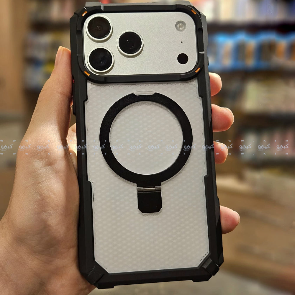 Armor Drop Protection Transparent Phone Cover With Stand 