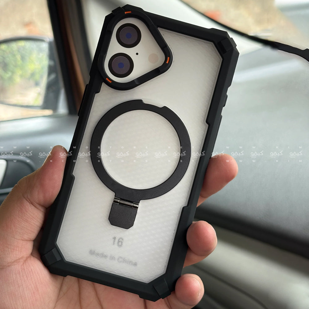 Armor Drop Protection Transparent Phone Cover With Stand iPhone 17