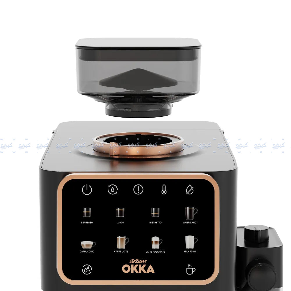 Arzum OKKA Barista Pro Fully Automatic Espresso Coffee Maker OK0042-04 1400W - Black Copper