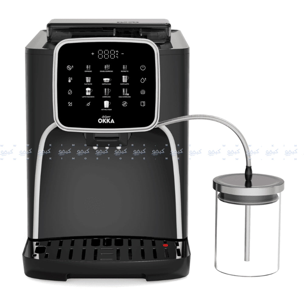 Arzum OKKA Pro M Fully Automatic Espresso Coffee Maker OK0028-05 1450W - Black Chrome