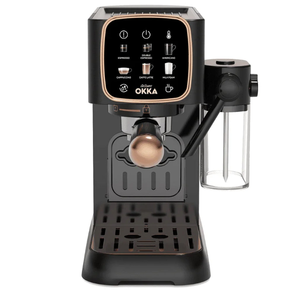 Arzum OKKA Solo M Semi Automatic Espresso Coffee Maker OK0032-04 1628W - Black Copper