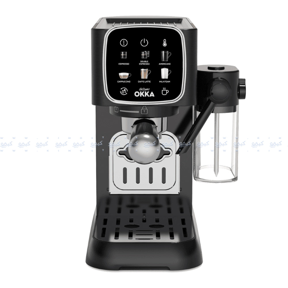 Arzum OKKA Solo M Semi Automatic Espresso Coffee Maker OK0032-05 1628W - Black Chrome