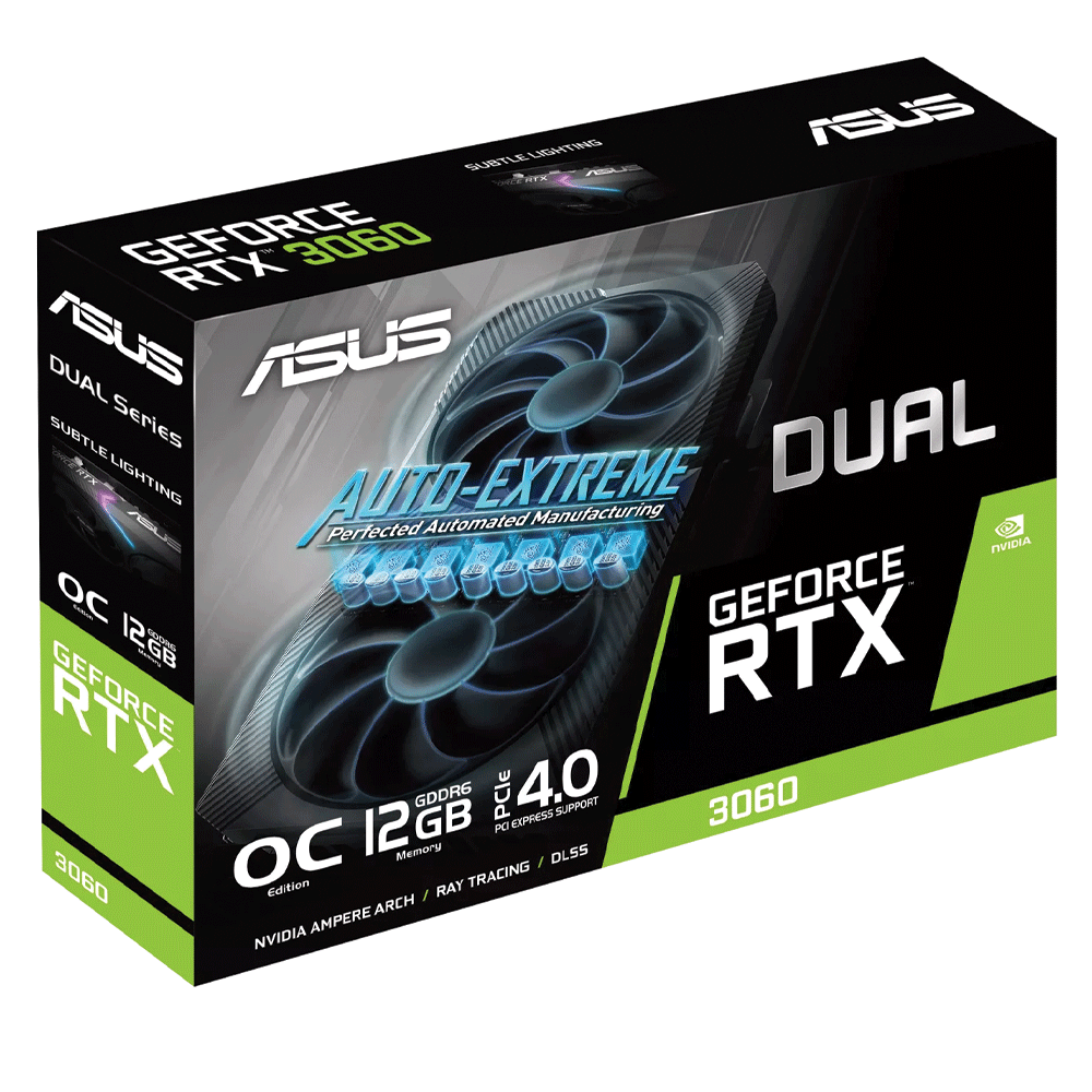 كارت شاشة اسوس Dual GeForce RTX 3060 OC GDDR6X