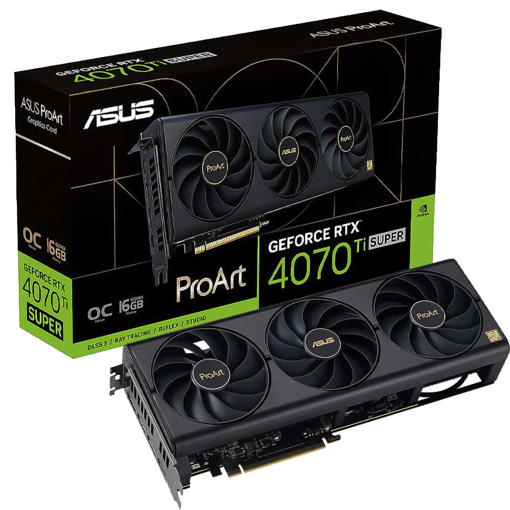 ASUS ProArt GeForce RTX 4070 Ti Super OC 16GB GDDR6X Graphics Card