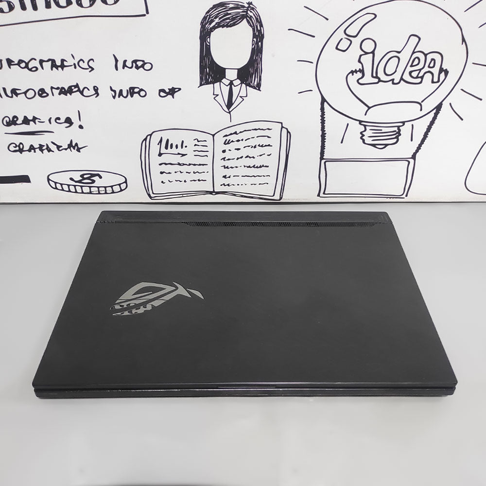 لاب توب اسوس ROG Strix G512LU (انتل كور i7-10750H - رام 16 جيجابايت DDR4 - هارد 512 جيجابايت M.2 - نفيديا 6 جيجابايت RTX Ti - شاشة 15.6 بوصة  144 هرتز FHD - كاميرا ) استعمال خارج