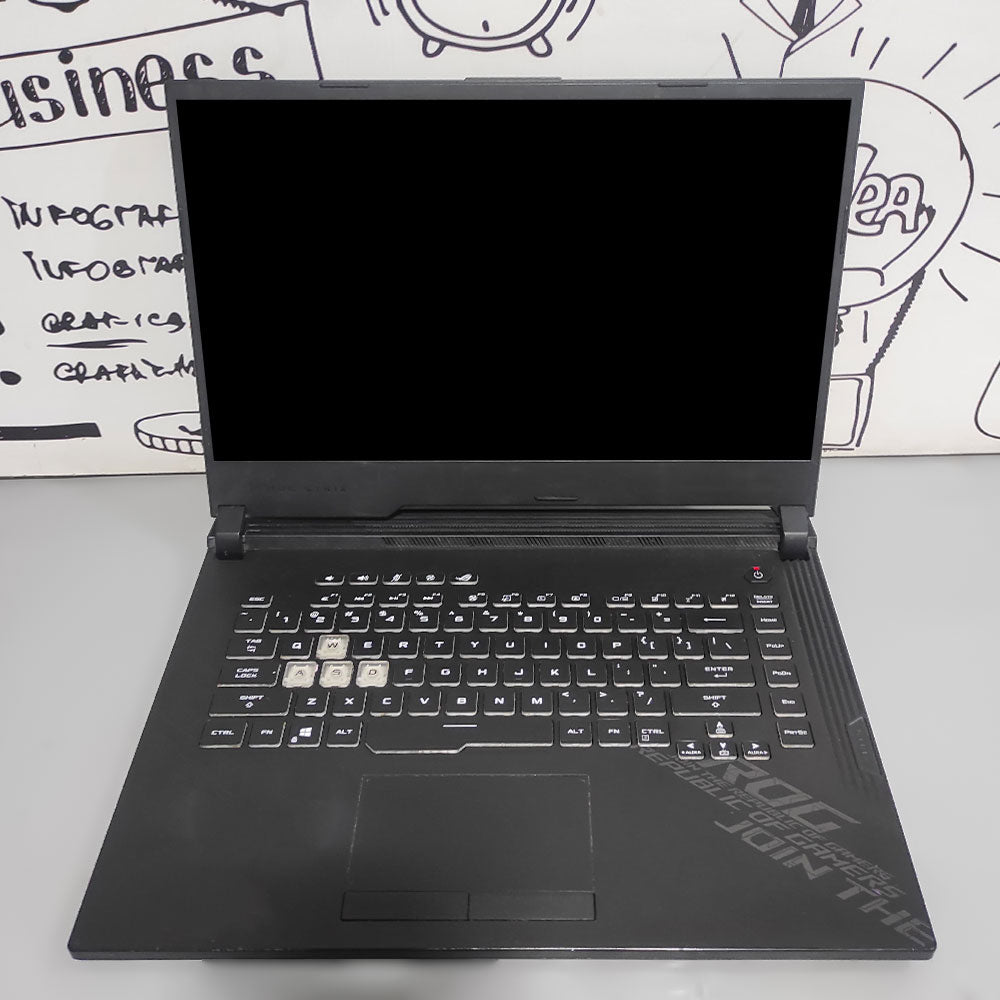 لاب توب اسوس ROG Strix G512LU (انتل كور i7-10750H - رام 16 جيجابايت DDR4 - هارد 512 جيجابايت M.2 - نفيديا 6 جيجابايت RTX Ti - شاشة 15.6 بوصة  144 هرتز FHD - كاميرا ) استعمال خارج