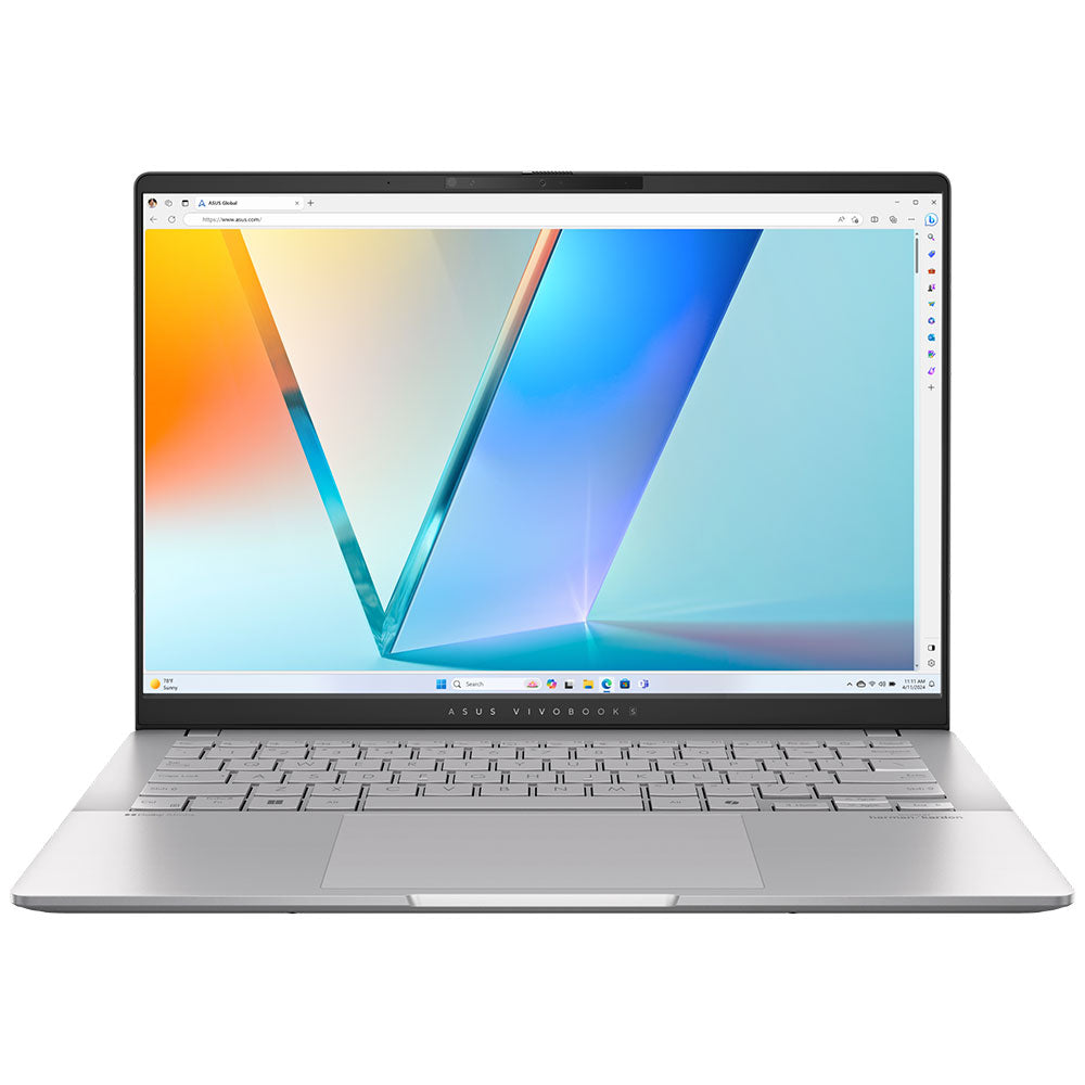 Asus VivoBook S14 OLED M5406UA-QD055W Laptop (AMD Ryzen 9-8945HS - AMD XDNA - 16GB Ram - M.2 NVMe 512GB - AMD Radeon Graphics - 14.0 Inch WUXGA 60Hz - Win11) - Cool Silver