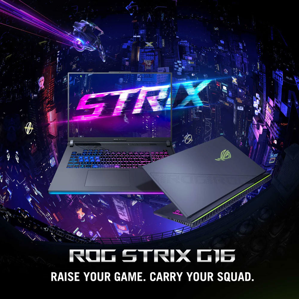 لاب توب اسوس ROG Strix G16 G614JV-N3487W (انتل كور i7-13650HX - رام 16 جيجابايت - هارد 1 تيرابايت M.2 NVMe - نفيديا 8 جيجابايت RTX 4060 - شاشة 16.0 بوصة 165 هرتز WUXGA IPS - ويندوز 11)
