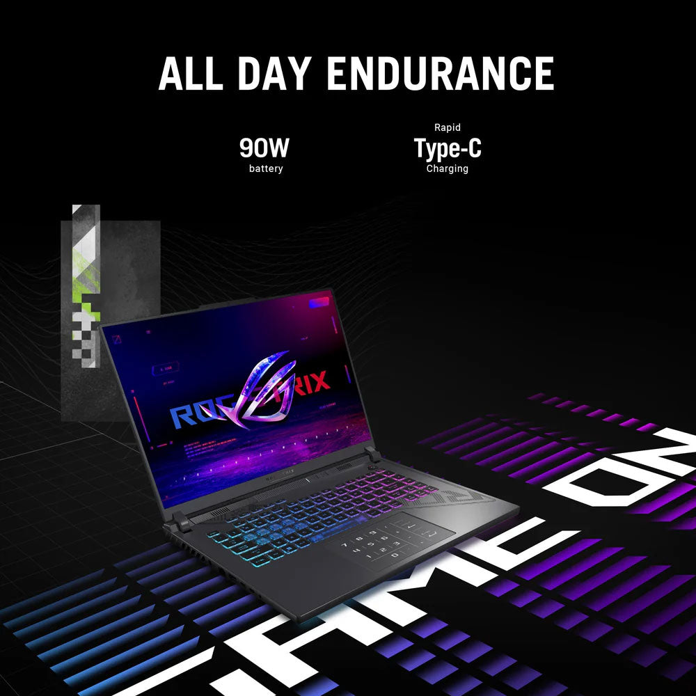 لاب توب اسوس ROG Strix G16 G614JV-N3487W (انتل كور i7-13650HX - رام 16 جيجابايت - هارد 1 تيرابايت M.2 NVMe 