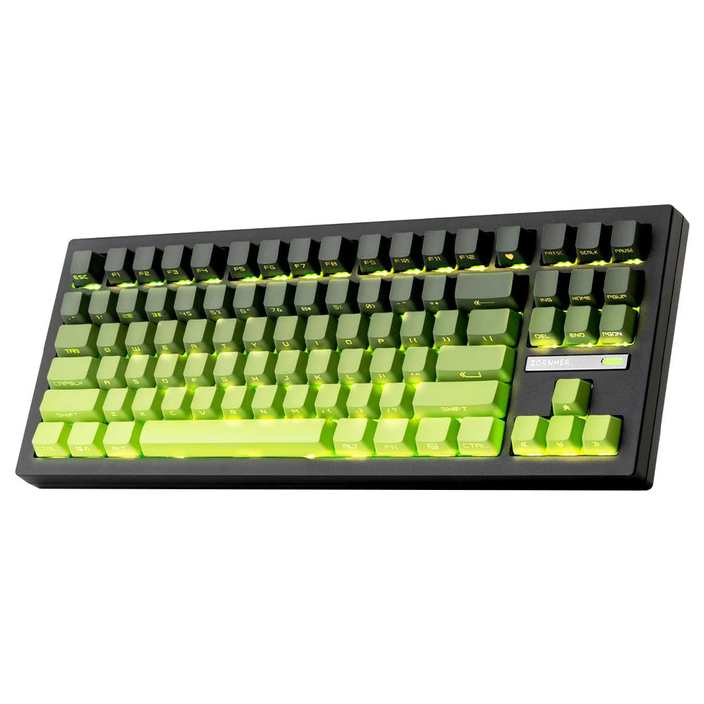 Attack Shark M87PROV2RGB White Jade Switch Triple Mode Rechargeable Bluetooth Wireless & Wired RGB Gaming Keyboard English & Arabic