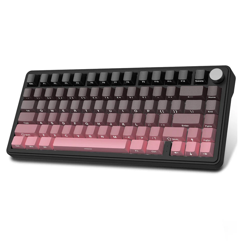 كيبورد أتاك شارك سلكي و لاسلكي بلوتوث ثلاثي الوضع قابل للشحن RGB جيمنج إنجليزي وعربي X85 - اسود x بينك