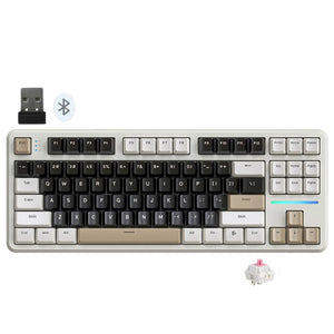 Attack Shark X87 Pink Switch Triple Mode Rechargeable Bluetooth Wireless & Wired RGB Gaming Keyboard English & Arabic