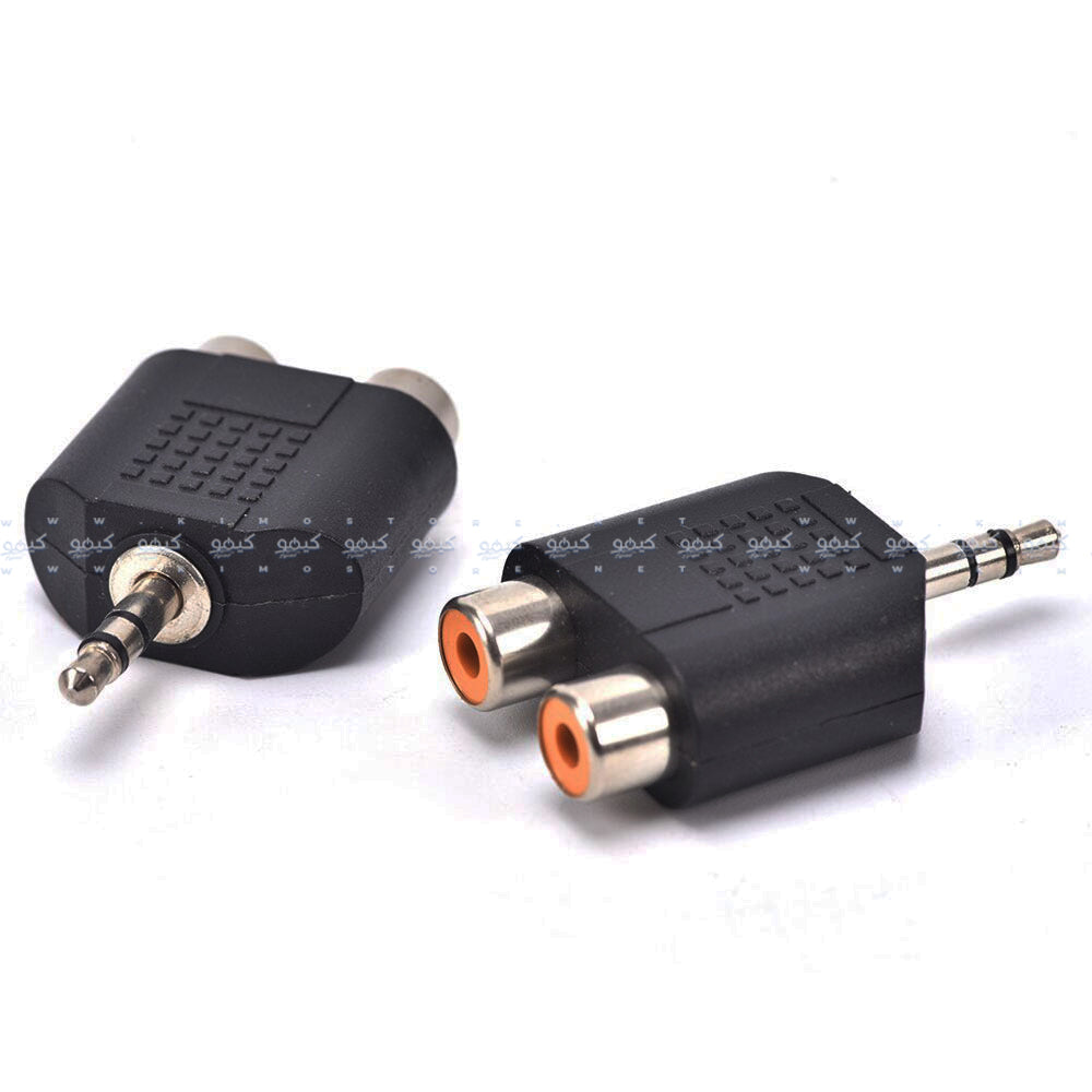 Audio Male To 2 Female RCA Converter