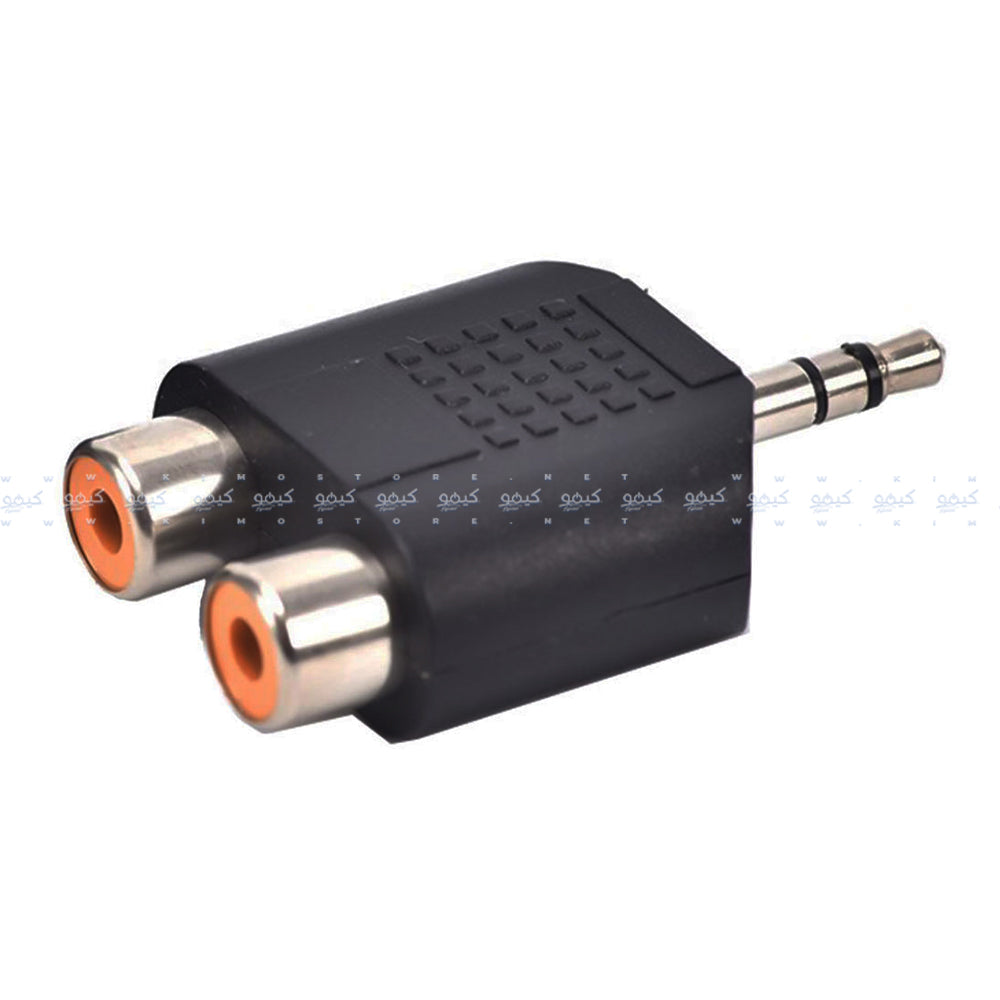 محول صوت ذكر الى منفذين RCA أنثى