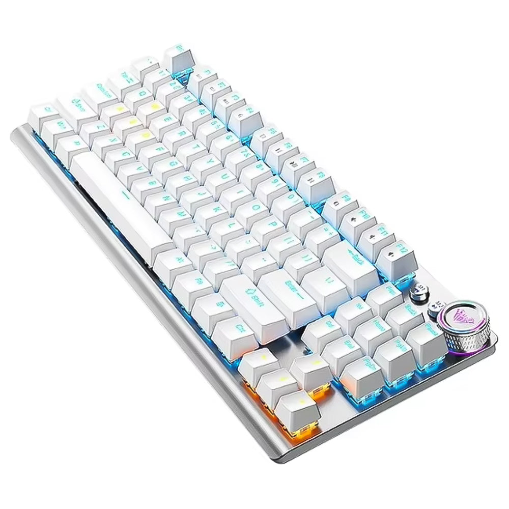 Aula Wind F3001 Red Switch Bluetooth Wireless & Wired Gaming Keyboard English - White