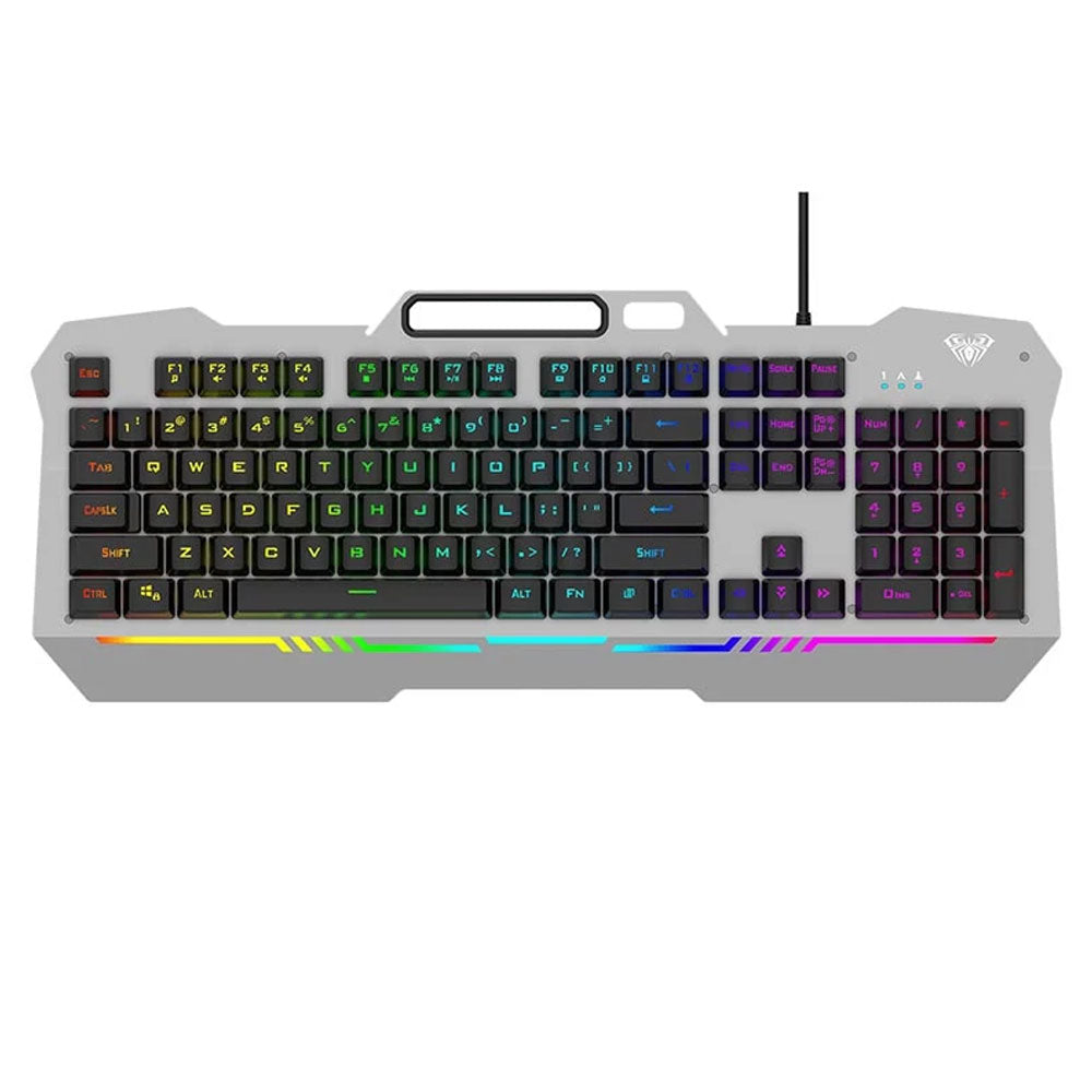 Aula Wind F3010 Wired Rainbow Gaming Keyboard English & Arabic