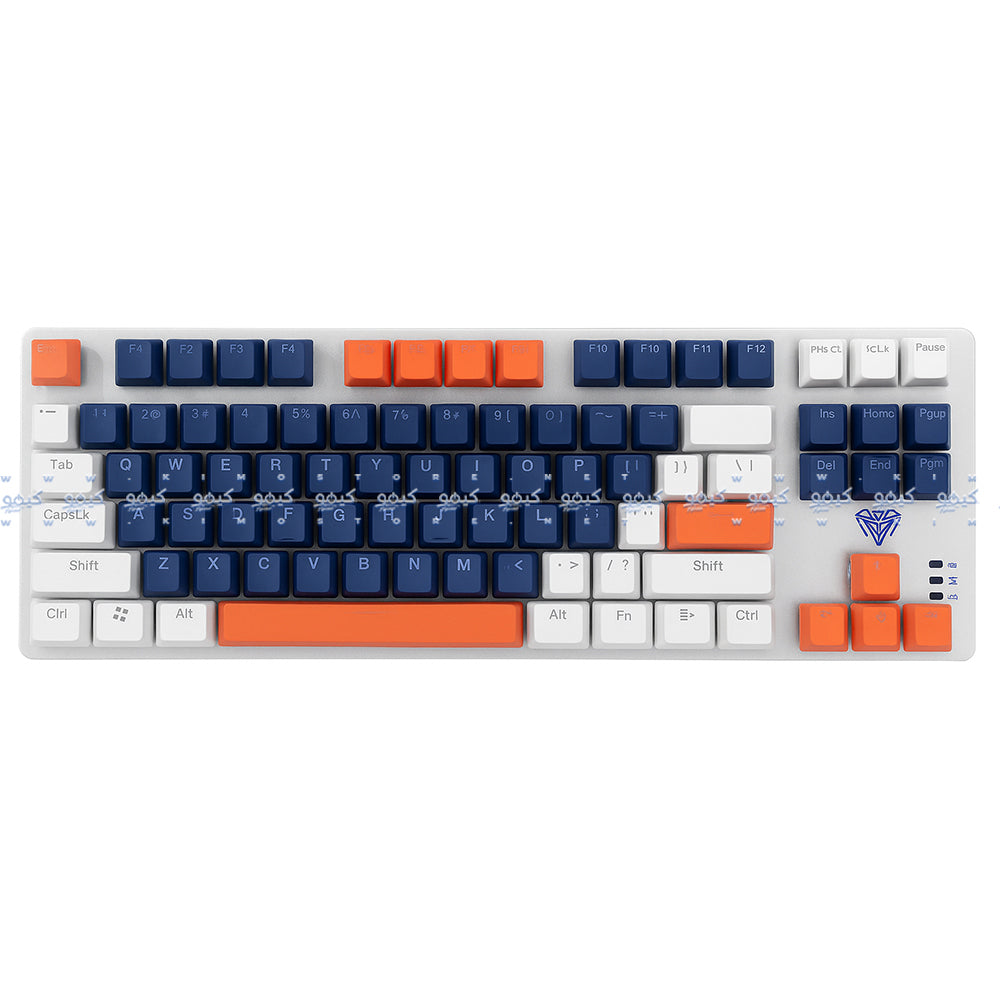 Aula Wind F3287 Red Switch Wired Gaming Keyboard English - Blue x Orange