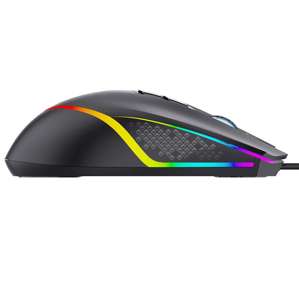 Aula Wind F805 Wired Rainbow Gaming Mouse 6400Dpi