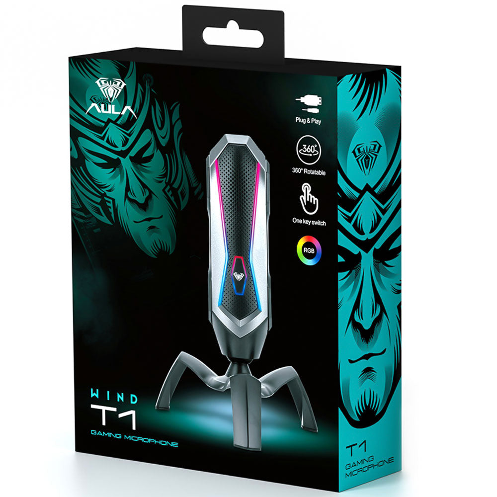 Aula Wind T1 Wired RGB Gaming Microphone