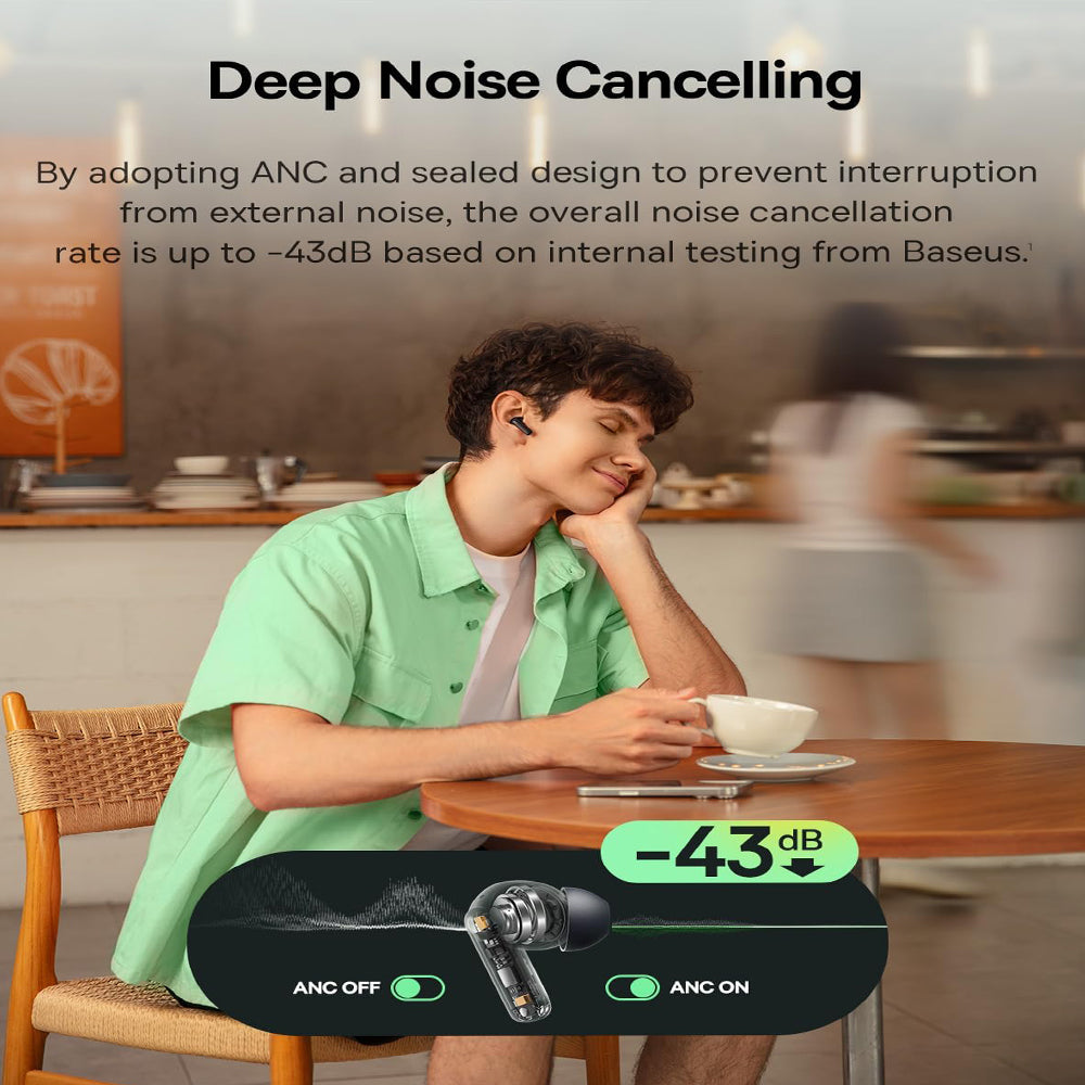 ايربادز باسيوس Bass BP1 A00107 NC TWS - اسود