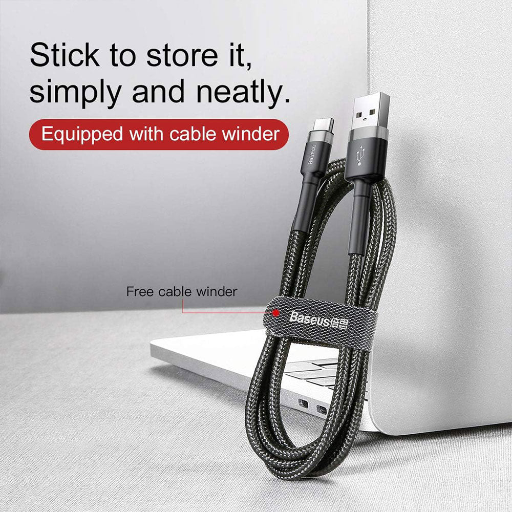 Baseus Cafule CATKLF-BG1 USB To Type-C Cable 3A Fast Charging 1m