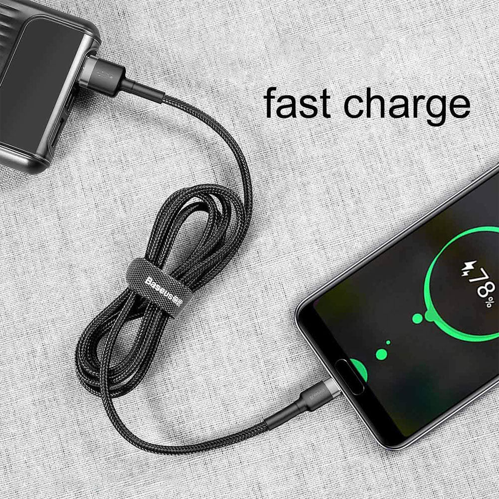 Baseus Cafule CATKLF-BG1 USB To Type-C Cable 3A Fast Charging 1m