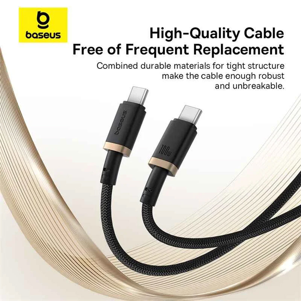 Baseus Dura CB000121 Type-C To Type-C Cable 100W Fast Charging 1m - Black